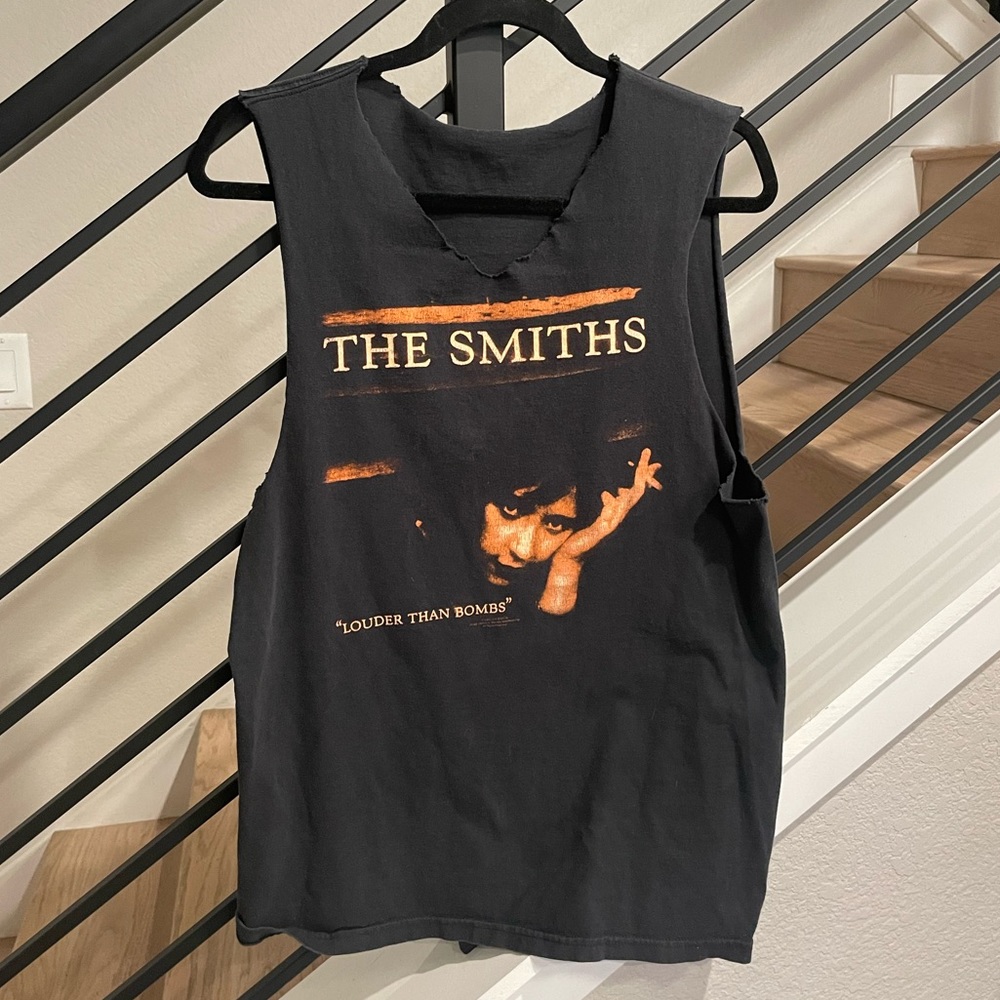 VINTAGE Hand-cut Smiths "Louder Than Bombs" T-shirt size M